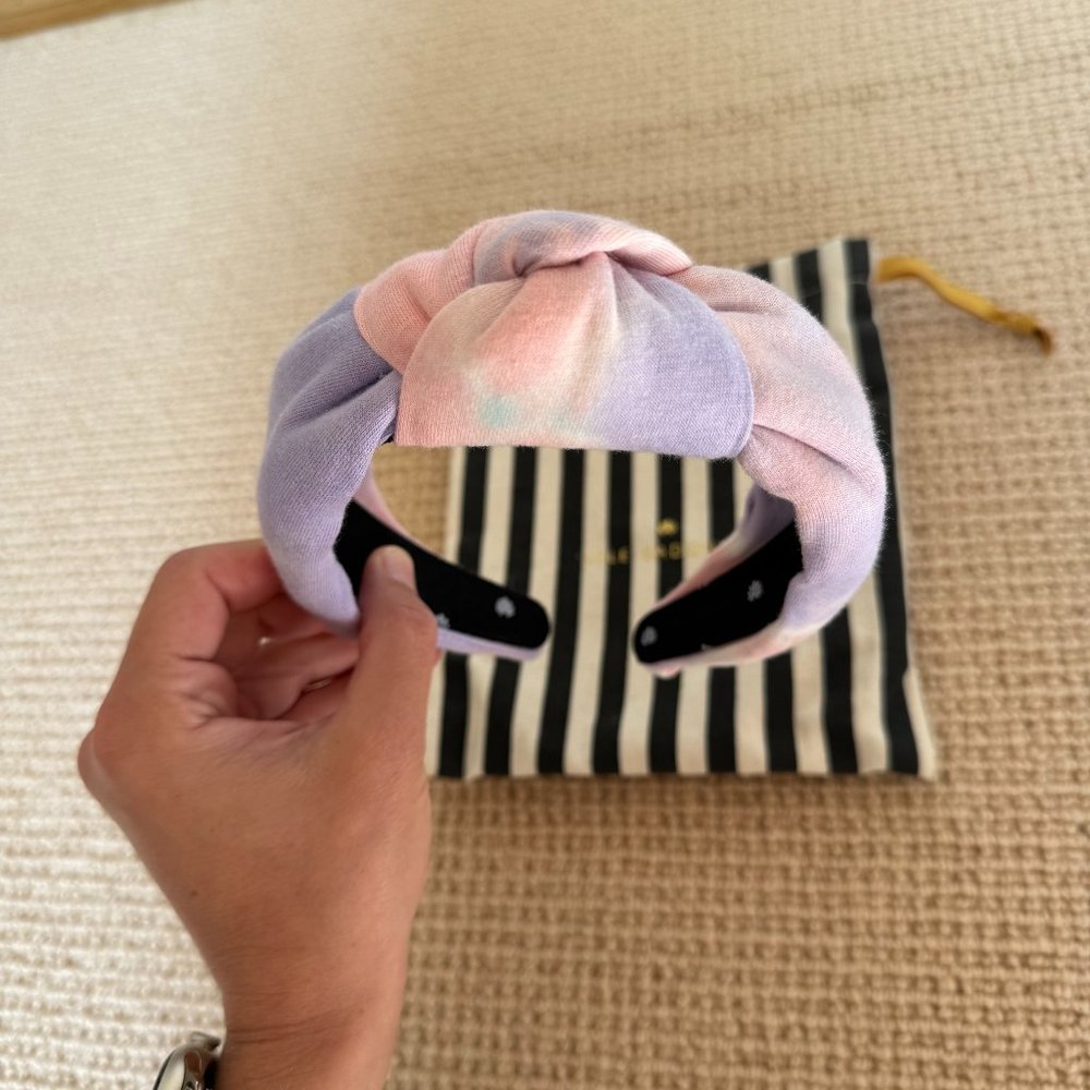 Lele Sadoughi PASTEL PINK TIE-DYE HEADBAND